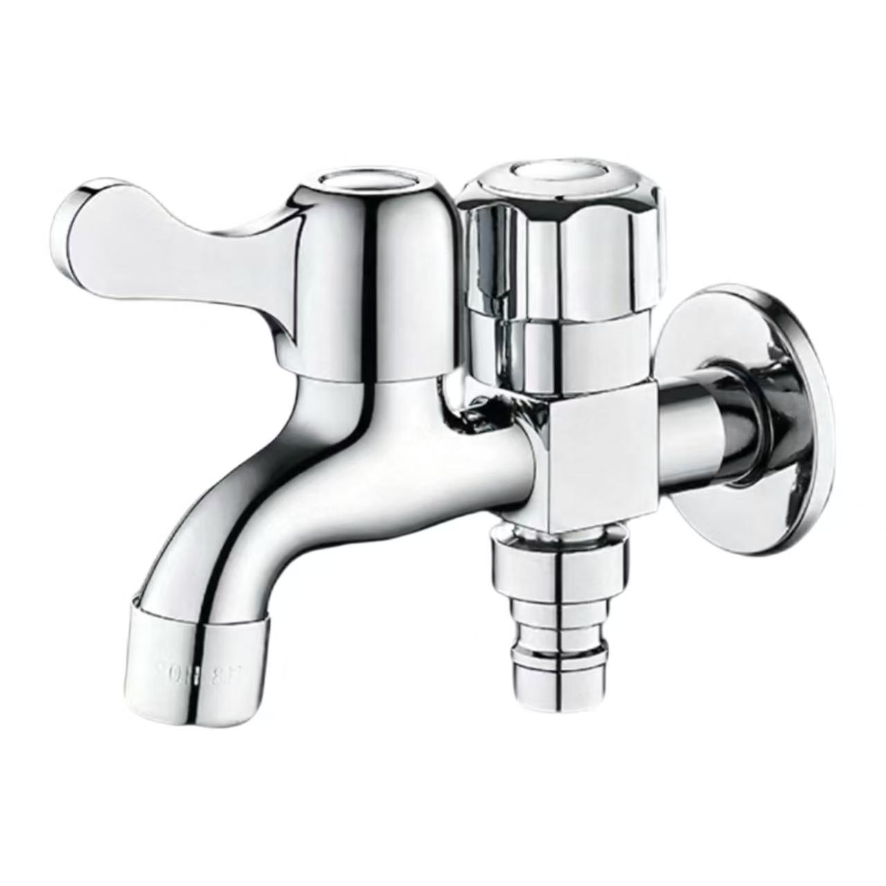 Vòi máy giặt hai ổ cắm điều khiển kép