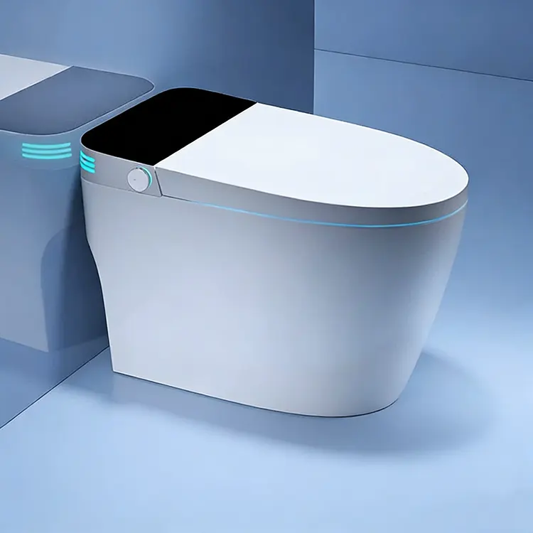 Màn hình kỹ thuật số LED Nắp lật tự động Bồn cầu thông minh Siphon Foam Shield