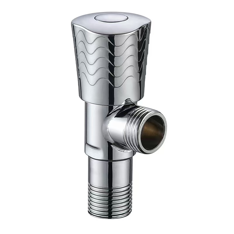 Van góc kiểu sóng Chrome sáng hoàn thiện bằng gương