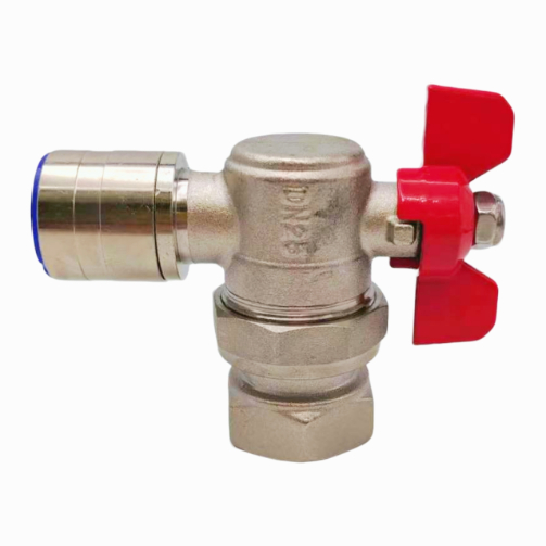 Van góc kết nối nhanh tay cầm màu đỏ bằng thép không gỉ